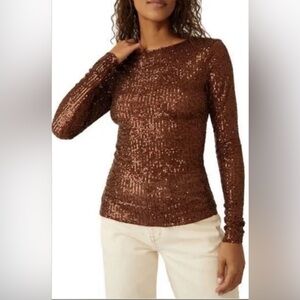 Free People Intimately Sequin Layering Top Size S